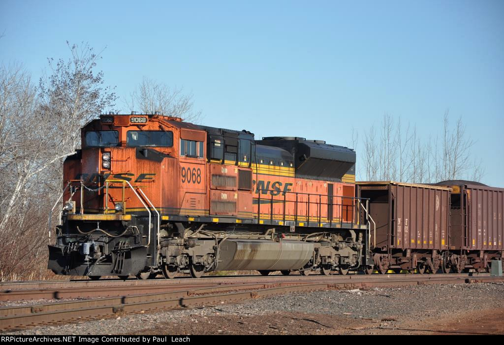 DPU on loaded ore train entering the yard